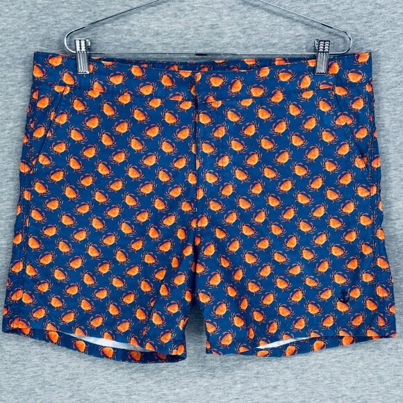 Retromarine NYC Mens Luxury Swim Trunks Shorts Size 34 Novelty Crabs Pockets - Picture 2 of 15